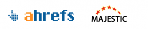 Ahrefs i Majestic 徽标