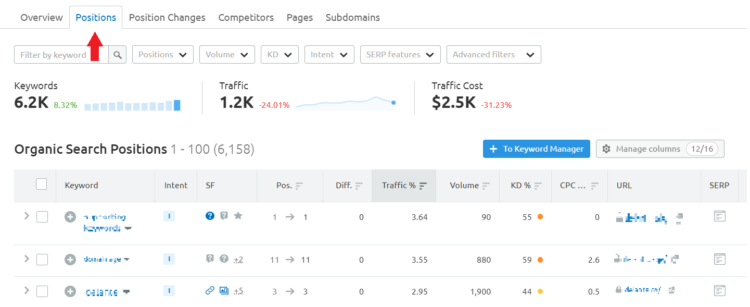 检查谷歌位置 semrush