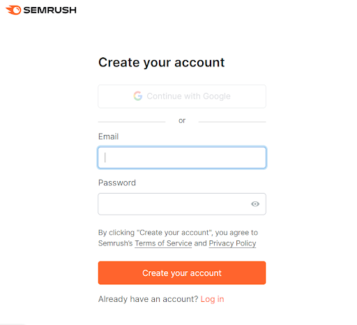 域权限或页面权限 semrush