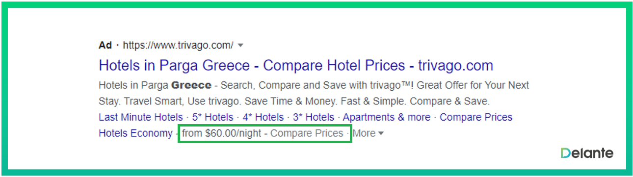 谷歌广告附加信息价格