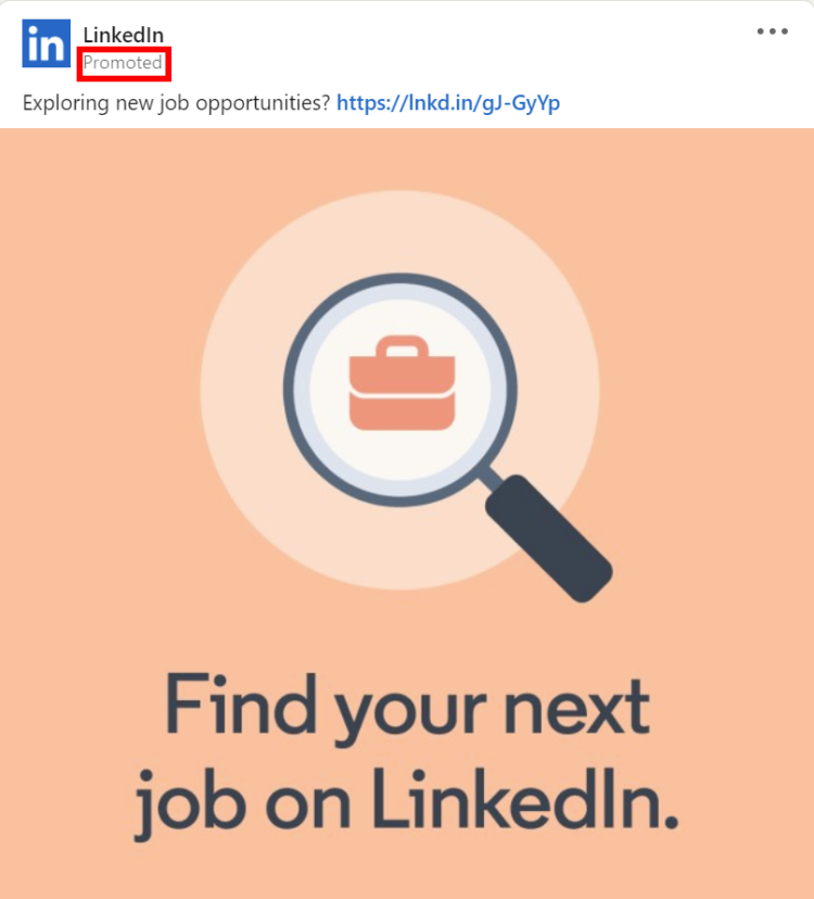 linkedin 广告单张图片示例