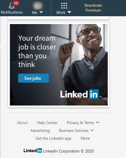 LinkedIn 广告工作示例