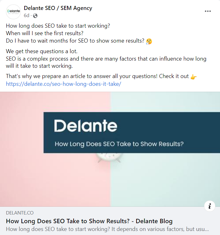 页面 seo 清单社交媒体示例