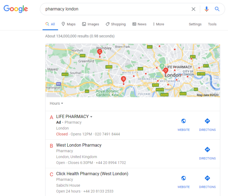 Pirat Google 更新中的本地搜索