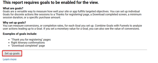 在 Google Analytics 中创建目标